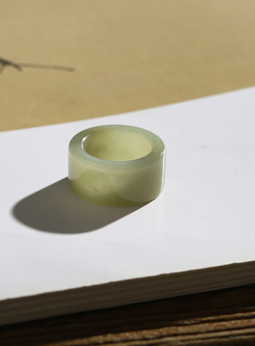 直切轮胎款细戒指天然和田玉新疆