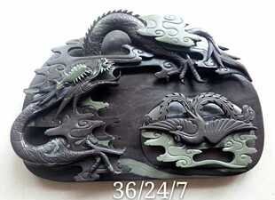 天龙古砚易水砚端砚玉带石龙凤呈祥毛笔练字帖朱砂文房四宝砚台