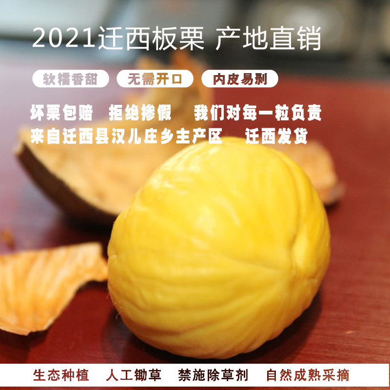 迁西板栗2023生新鲜带壳板栗软糯香甜迁西产地发货3斤包邮栗魁