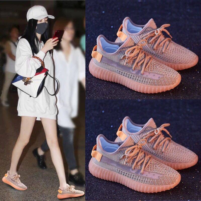 运动鞋女夏季透气网面ins百搭2019新款满天星休闲跑步珊瑚橙椰子在类目 女鞋, 低帮鞋中 - 来自Buy2taobao.com提供专业的淘宝代购服务