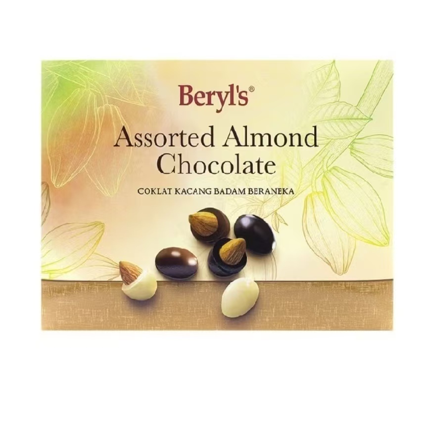 马来西亚原装Beryl's倍乐思扁桃仁夹心多口味巧克力150克零食特产