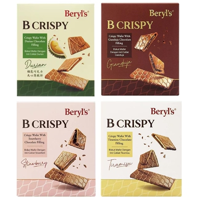 马来西亚原装进口Beryl's倍乐思提拉米苏巧克力夹心薄脆饼干特产