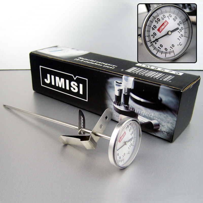 JIMISI吉米斯咖啡奶茶温度计打奶泡可夹式食品油炸烘焙油温探针器