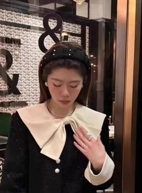 新款假领子秋冬仿羊绒大衣百搭蝴蝶结假领子衣服配饰搭配