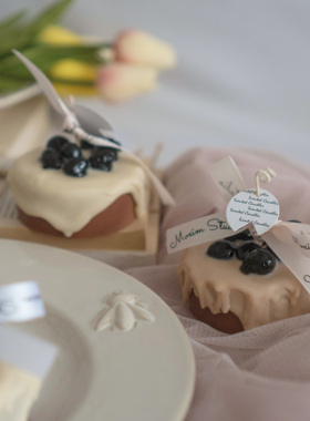 MVXIM STUDIO 原创珍珠可可爆浆蛋糕香薰蜡烛婚庆生日送礼物ins风