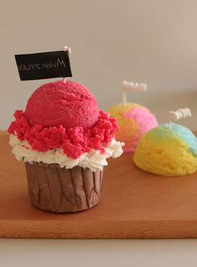 MS原创ins小众雪糕冰淇淋香薰蜡烛可爱生日礼物婚庆送礼摆设摄影