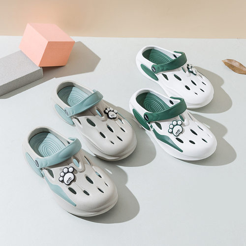 男士洞洞鞋夏季包头沙滩鞋外穿新款凉拖鞋厚底运动凉鞋两用半