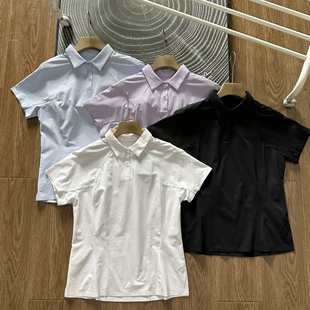 25夏季 标配冰感纤维立体硅胶工艺印花显瘦高尔夫防晒短袖 POLO衫