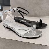 女 细带链条夹脚趾绊带平底凉鞋 2025春夏新款 70381106简约休闲时装