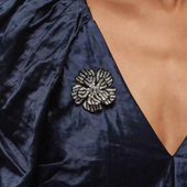 欧美外贸饰品Oscar时尚 夸张小众设计珐琅滴釉重工立体花朵胸针