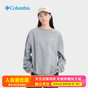 2025秋冬哥伦比亚户外女款加绒保暖圆领宽松休闲套头衫卫衣XL9619