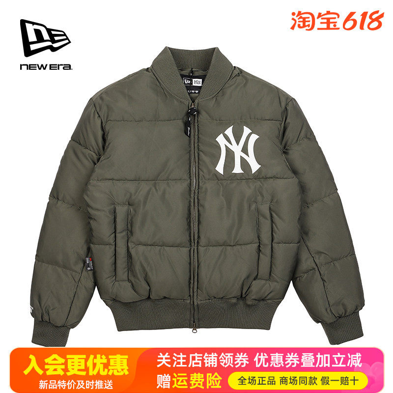 NewEra纽亦华男女MLB加厚保暖NY潮棒球夹克LA棉服外套12557989