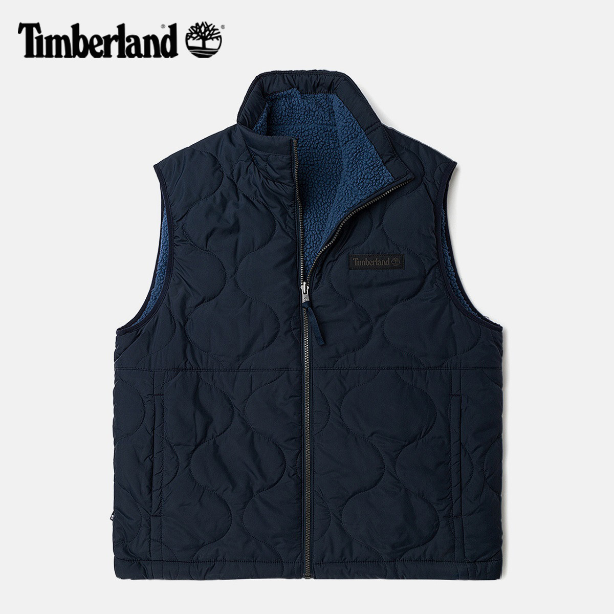 Timberland添柏岚户外男款保暖防风双面穿抓绒棉服马甲背心A2HX7