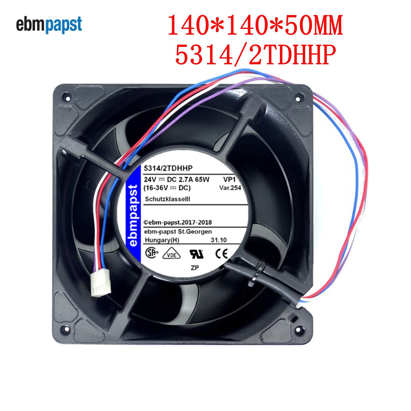 德国 5314/2TDHHP变频器14050 24V 2.7A 65W散热风扇14CM暴力风扇