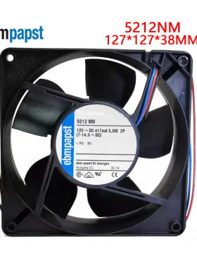 全新原装德国直流散热风机TYP 5212NM 12V 5W 12cm变频器散热风扇