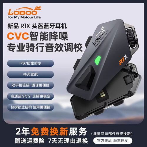 LOBOO萝卜R1X头盔蓝牙耳机