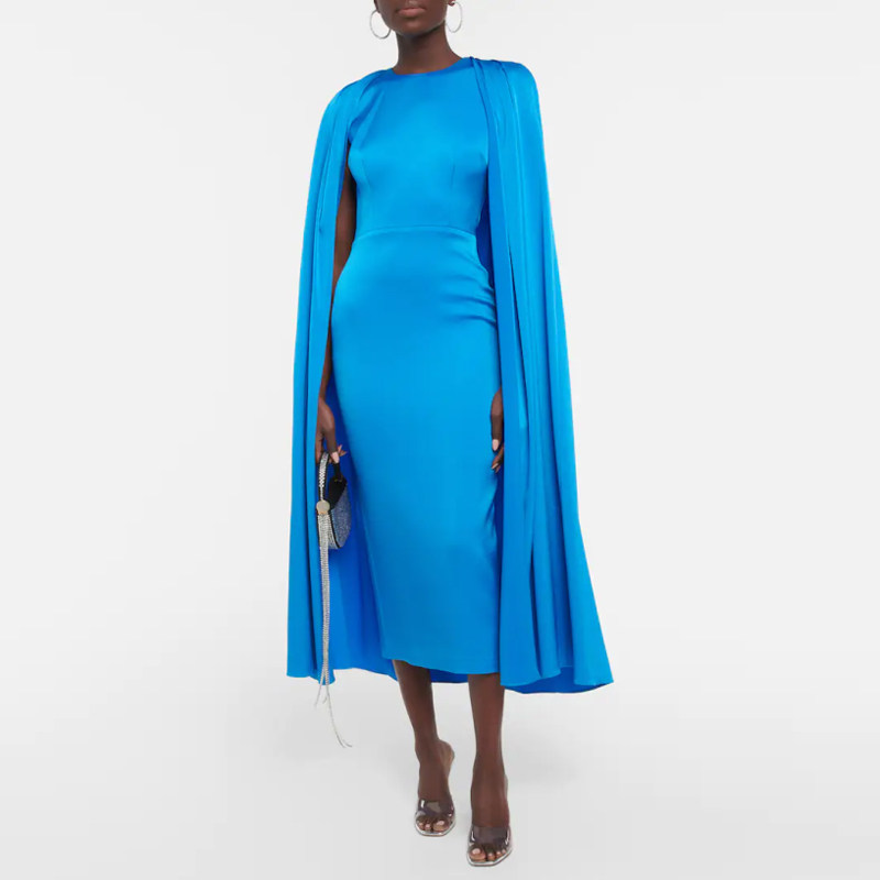 晚礼服中长裙气质优雅女2026新款舞台主持演出服装年会派对连衣裙