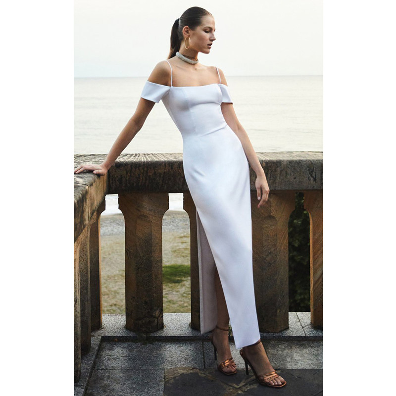 晚礼服一字肩长裙2026新款新娘姐妹伴娘裙时尚生日派对连衣裙