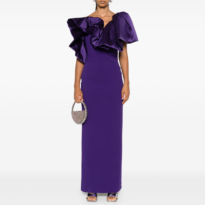 紫色晚礼服长裙气质优雅质感高级女2025新款时尚年会连衣裙晚宴装