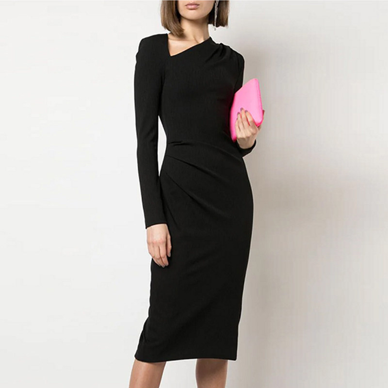 高端大气小礼服女2026新款显瘦年会派对生日宴会主持晚礼服连衣裙