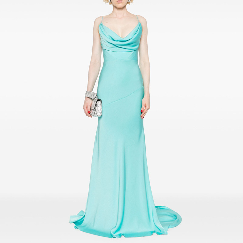 晚礼服高级质感鱼尾裙2025新款时尚吊带妈妈装气质优雅年会连衣裙