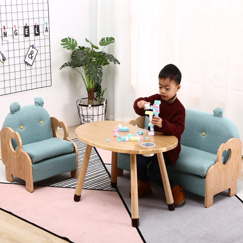 简约布艺儿童沙发椅单双人动物