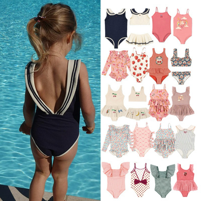 2025KS系列女童宝宝甜美吊带可爱连体防晒泳衣分体泳装海边比基尼