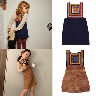 2025秋冬新款MP系列儿童手工女童宝宝毛衣针织衫背带裙连衣裙裙子