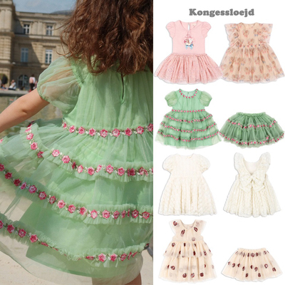 2025夏季新童装 ks花边连衣裙玫瑰大蝴蝶结独角兽童裙甲壳虫纱裙