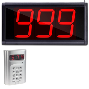 中英文语音报号无线取餐奶茶餐饮排队叫餐机 麻辣烫甜品店餐厅医院就诊叫号器呼叫器大屏幕可一对多 等餐叫号