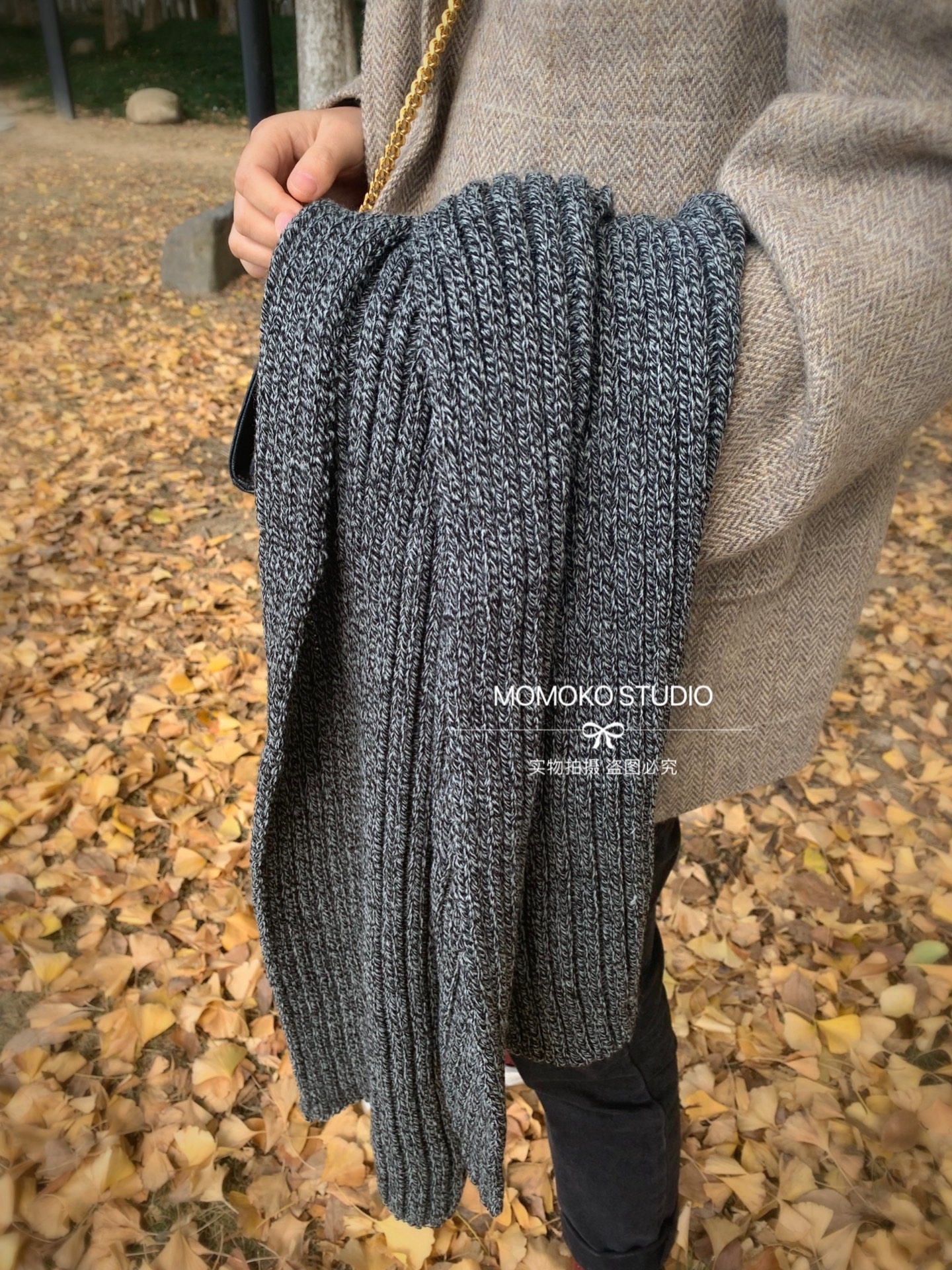 高质感晚晚同款灰毛线围巾夹花针织厚围巾围脖黑灰百搭长款男女冬,服饰配件/皮带/帽子/围巾,围巾/丝巾/披肩,淘宝优惠券,粉丝福利购,淘宝优惠卷