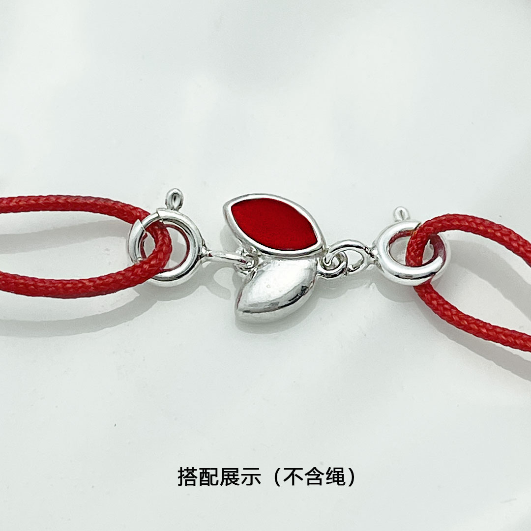 S925纯银花瓣弹簧双头扣连接扣