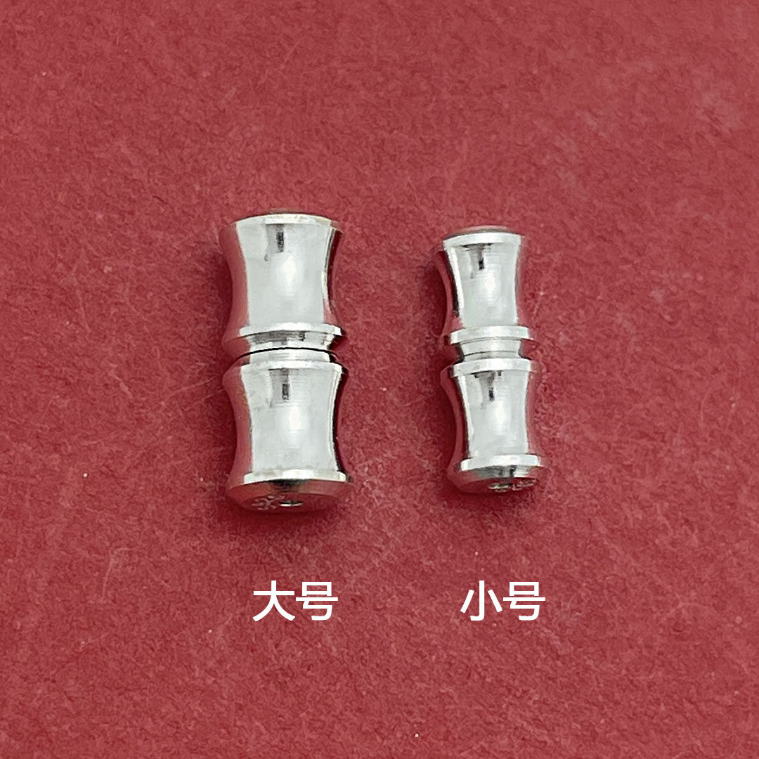 S925纯银竹节螺旋螺丝扣连接扣