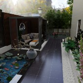 北京防腐木地板塑木地板碳化木围墙板围栏葡萄架亭子花园改造木屋