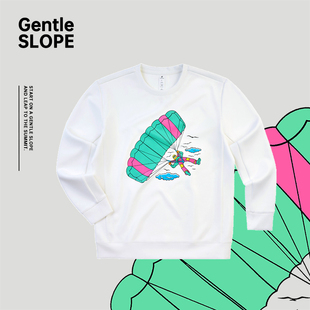 缓坡 | 飞伞 滑翔伞 跳伞 艺术家 原创印花卫衣 空气层 男女同款