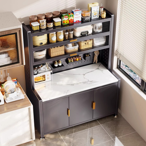 岩板微波炉置物架落地多层收纳