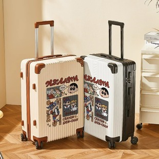 学生行李箱女卡通蜡笔小新密码箱大容量高颜值26寸直角旅行箱男28