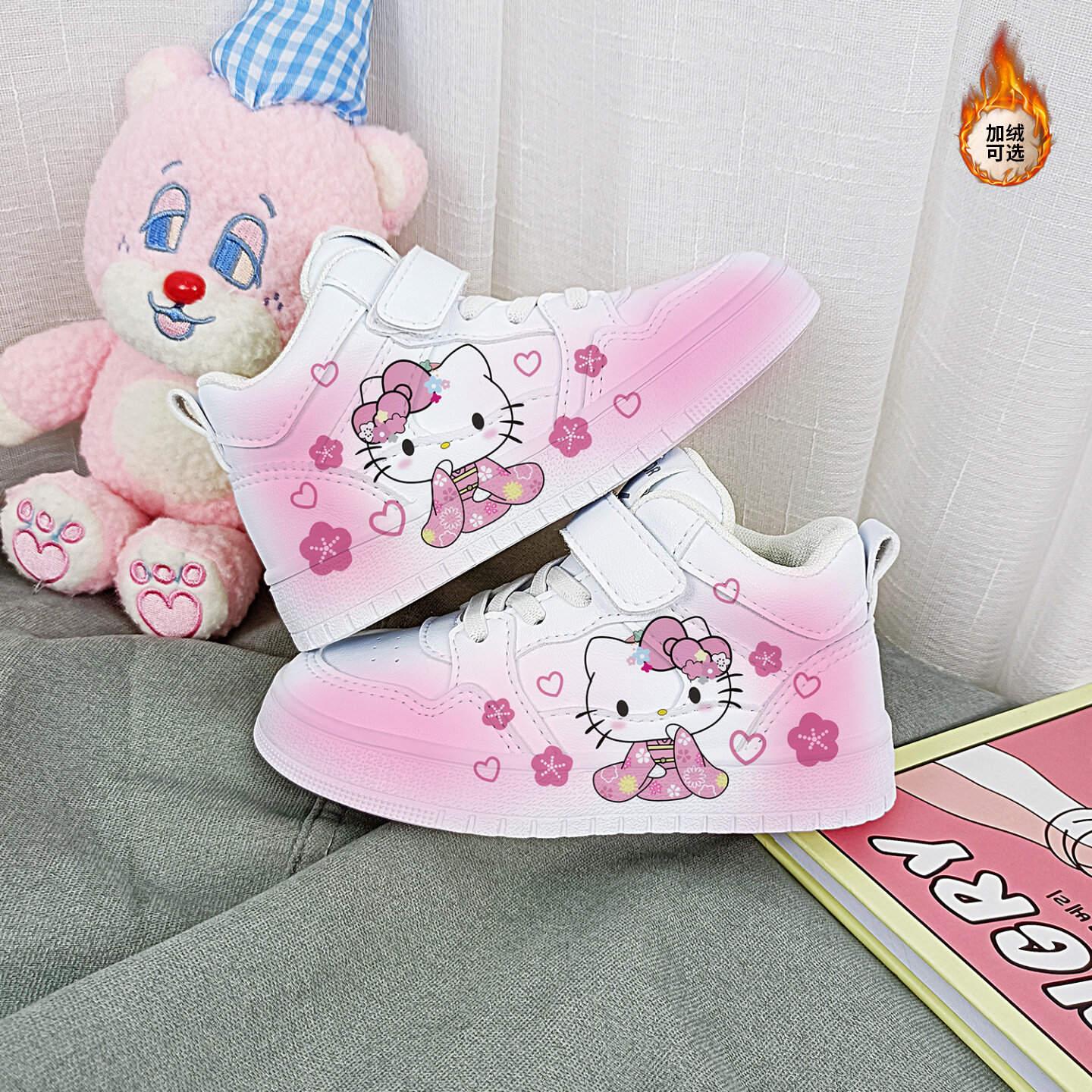 回力儿童板鞋凯蒂猫kitty鞋子定制hellokitty女童鞋子校园学生鞋