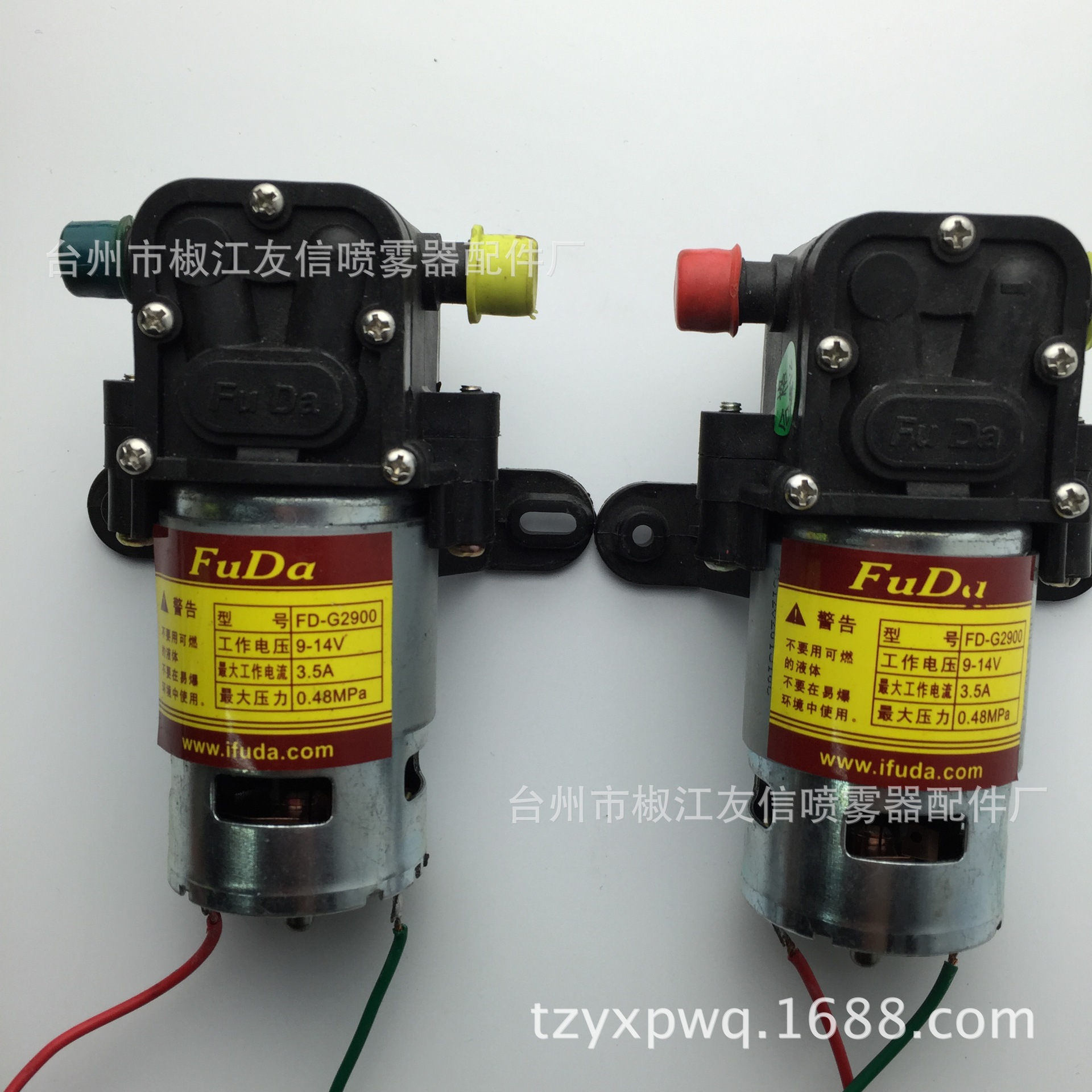 喷雾器压力水泵微型隔膜泵 14V回流自吸 农用直流水泵 有单螺纹