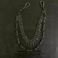 Avavava Original Vajra Spike Double-Layer Pants Chain Dark Punk Hip-Hop Detachable Exaggerated Waist Chain Bag Chain