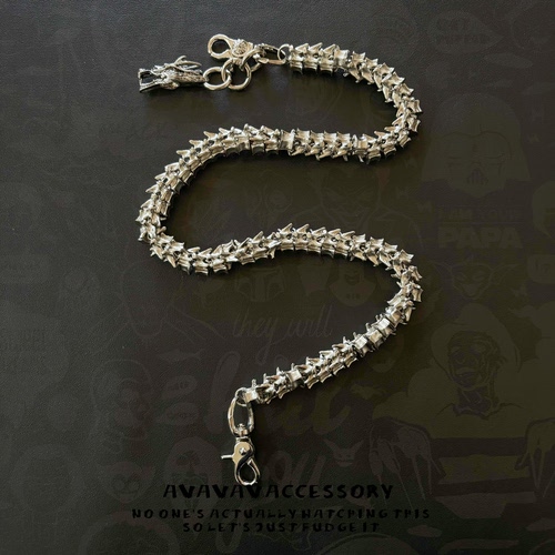 AVAVAVA 朋克重工龙骨牛仔裤腰链龙头挂饰嘻哈街头裤链质感包挂链