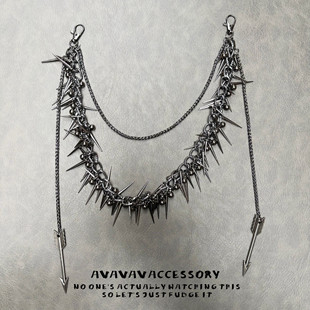 AVAVAVA 朋克嘻哈美式牛仔裤裤链配饰男女同款亚文化小众个性腰链