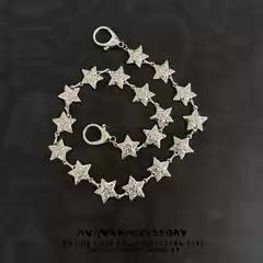 Avavava Cleanfit Metal Pants Chain Unisex Hip-Hop Waist Chain Pentagram Pendant Denim Trousers Chain