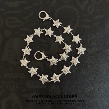 AVAVAVA cleanfit金属裤链男女同款嘻哈腰链五角星挂饰牛仔西裤链