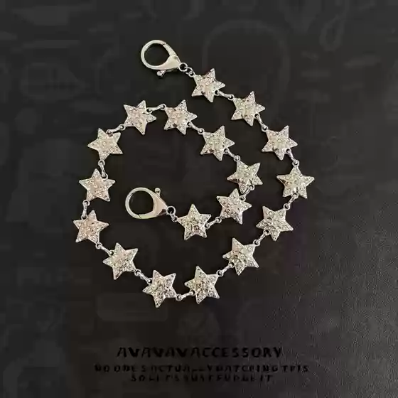 Avavava Cleanfit Metal Pants Chain Unisex Hip-Hop Waist Chain Pentagram Pendant Denim Trousers Chain