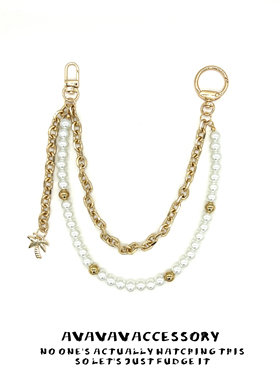 AVAVAVA 原创百搭金色裤链简约时尚男女同款牛仔裤腰链包包挂链饰