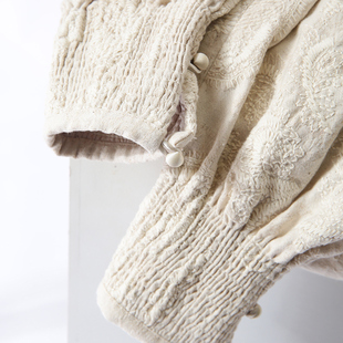 【100麻棉！重工刺绣！】2025新款圆领宽松衬衫女牙签褶长袖上衣