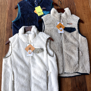 户外保暖背心立领宽松无袖 25秋冬男士 长毛绒 马甲 线下299