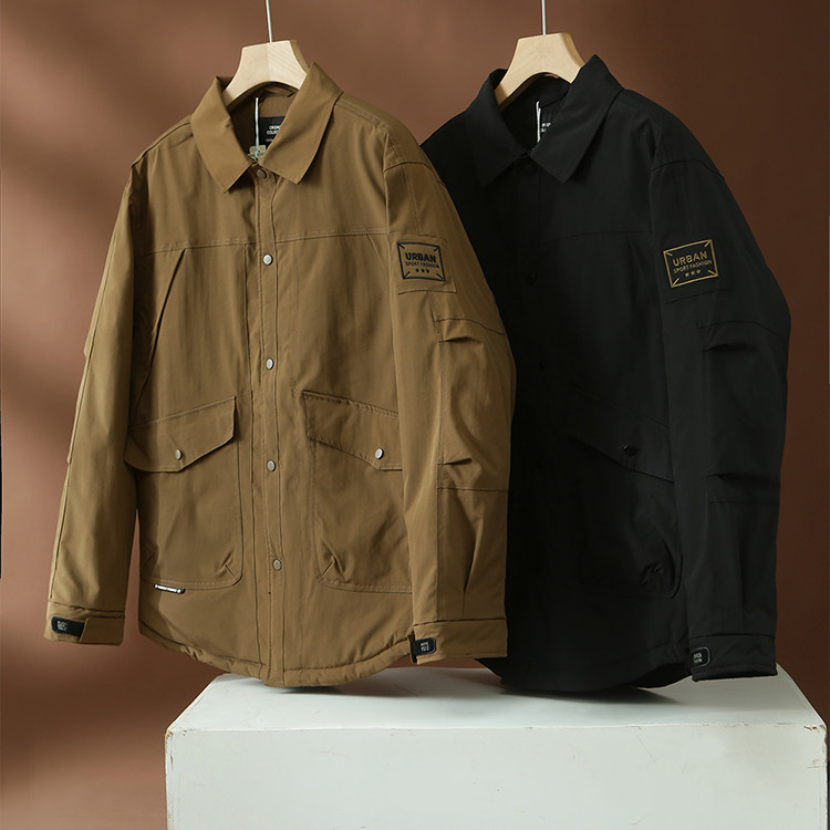 【复古帅气工装范！】冬季男士帅气翻领棉服外套时尚宽松百搭棉衣,男装,夹克,淘宝优惠券,粉丝福利购,淘宝优惠卷