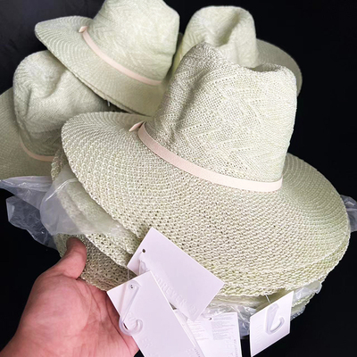 清新文艺范浅绿色编织草帽